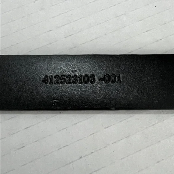 Ralph Lauren Classic Chic Black Leather Textured Belt Women’s M Gold Logo Charm - Picture 6 of 10